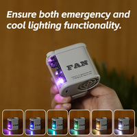 Ventilateur de ceinture portable USB pour extérieur avec réglage progressif à 100 vitesses et lumière LED pour le camping et le travail