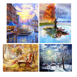 Pintura de diamantes personalizada, pinturas de Arte Moderno, Kits de mosaico de diamantes de <span class=keywords><strong>punto</strong></span> de cruz, regalo - Product Image 2