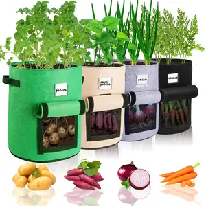 Plantation Gallon Outdoor Garden Felt Grow Bags Pots Garden Fabric Pot 5 Gallon