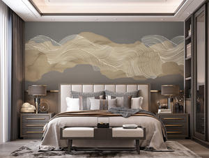 Papier peint moderne en relief à motifs 3D, auto-adhésif, texturé, pour salon, chambre à coucher, hôtel, bureau à domicile, décoration - Product Image 1