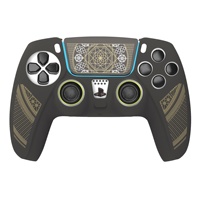 Coque en silicone à thème de jeu avec autocollant pour PS5 PlayStation 5, housse de protection pour manette, ensemble d'accessoires