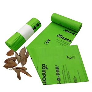 Sac poubelle biodégradable vert 100% amidon de maïs pour la maison - Product Image 1