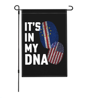 Drapeau de jardin double face Cap-Vert, best-seller d'usine, design numérique, 30x45cm, polyester, écologique, décoration extérieure