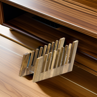 Organisateur de bureau en bois pour dossiers, support vertical pour ordinateur portable, inclinateur pour tablette, trieur de courrier pour rangement de bureau