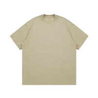 T-shirt surdimensionné pour homme en coton 100% imprimé sur mesure, poids lourd 280 g/m², design col montant style Old Money
