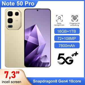 <span class=keywords><strong>Smartphone</strong></span> Android 2025 Global Note 50 Pro con Schermo HD, 16GB+1TB, <span class=keywords><strong>3G</strong></span> <span class=keywords><strong>4G</strong></span>, Processore Octa Core 5G, Versione Inglese - Product Image 2