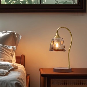 Lámpara de mesa con cuello flexible, bombilla LED E27, control de interruptor para sala de estar, dormitorio, estudio, estilo de lujo - Product Image 3