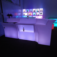 Bar à LED portable de 110 cm, alimenté par batterie, pour hôtel, salon, terrasse, comptoir de bar