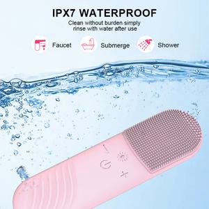 Brosse nettoyante faciale portable 4 en 1, étanche, rechargeable par USB, en silicone, pour nettoyer les pores, instrument de nettoyage du visage - Product Image 5