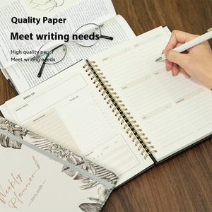 Agenda hebdomadaire A5 pour Amazon, 52 semaines, carnet à spirales avec couverture en PVC, papier offset A3, bloc-notes, journal pour l'anglais - Product Image 3