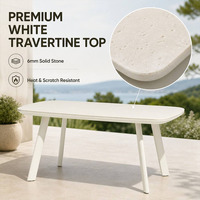 Conception brevetée exclusive pour les tables d'extérieur destinées à l'Europe du Nord. Convient aux terrasses de jardin imperméables.