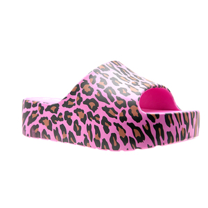 Claquettes compensées en <span class=keywords><strong>EVA</strong></span> à imprimé léopard pour femme – Chaussons à enfiler pour intérieur et extérieur, chaussures de douche, essentielles pour la plage, claquettes Cloud - Product Image 3