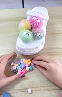 Breloques en peluche pour chaussures, accessoires de décoration, de jardin, sabots EVA, nouvelle collection 2022