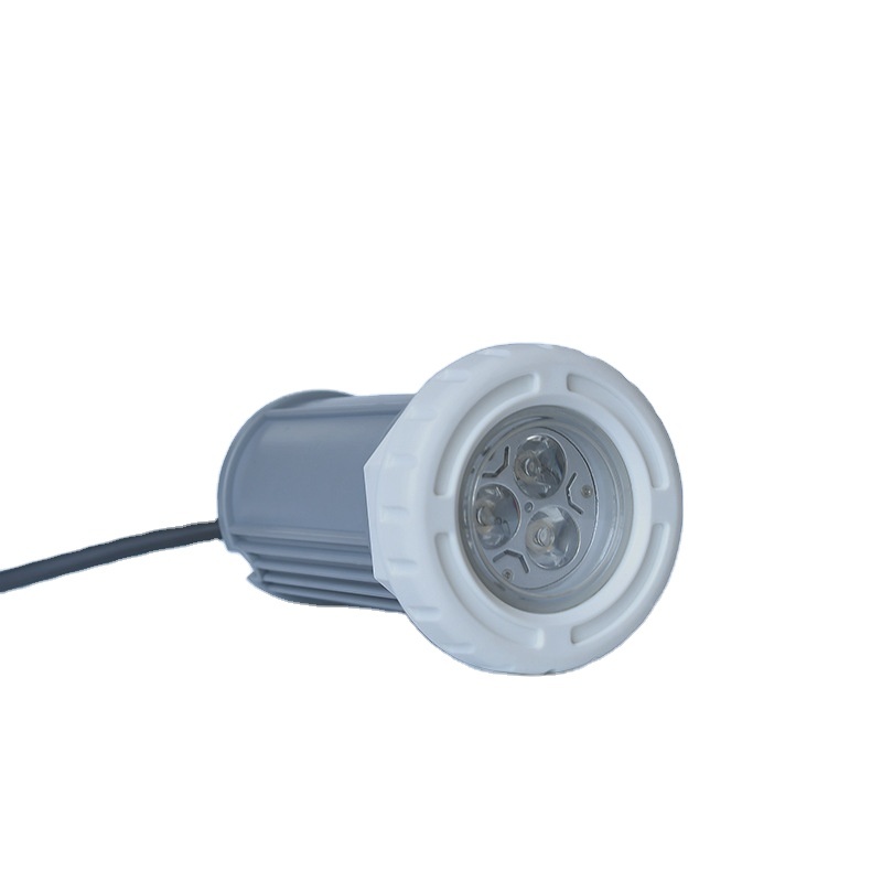 LED IP68 Plastic Outdoor Pool Waterproof Low Voltage Film Pool Light 12V Colorful Remote Control Embedded 3W Underwater Light