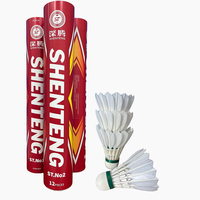 ST NO 2 Volants de badminton d'entraînement en plumes d'oie, vol stable, adaptés à l'usage en salle