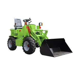 KEYU 저렴한 가격 고품질 단단한 토양 삽 파기 온화한 작업 미니 휠 로더 전기