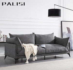 Sofá Nórdico <span class=keywords><strong>de</strong></span> 3 Plazas con Cojines <span class=keywords><strong>de</strong></span> Tela Elegantes para Sala <span class=keywords><strong>de</strong></span> Estar Minimalista, Muebles <span class=keywords><strong>de</strong></span> Sofá con <span class=keywords><strong>Respaldo</strong></span> <span class=keywords><strong>de</strong></span> Plumas Acogedor - Product Image 6