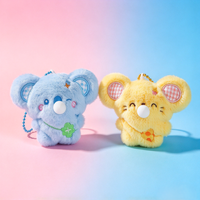 Breloques en peluche personnalisées mignonnes de dessins animés, série souffleur de bulles, pendentifs anti-stress pour sacs avec chaîne perlée, porte-clés cadeau pour enfants