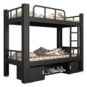 Lits superposés en métal conçus en usine, cadre en acier, 2 tiroirs <span class=keywords><strong>de</strong></span> rangement, garde-corps <span class=keywords><strong>de</strong></span> sécurité, échelles pour la maison ou l'appartement, meubles <span class=keywords><strong>de</strong></span> chambre à coucher - Product Image 1