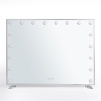 Miroir de maquillage Vanity avec lumières Miroir cosmétique avec 18 ampoules LED à intensité variable