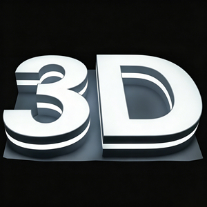 Customized 3D illuminated letter <b>signs</b>, suitable for boutique studios and luxury retail brands. - Product Image 1