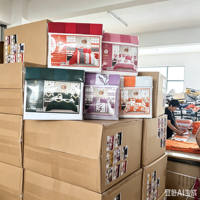 Ensemble de literie 8 pièces king size avec drap-housse à poches profondes de 14 pouces et rideaux, en coton, prêt à être expédié, vente en gros