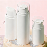 Emballage cosmétique en plastique PP blanc écologique Conteneur de sérum lotion 30 ml 50 ml 100 ml Bouteille à pompe sans air