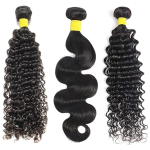 Venta al por mayor sin procesar natural vietnamita virgen doble dibujado extensiones de cabello humano crudo de onda profunda rizo italiano Super Wave Bundle - Product Image 3