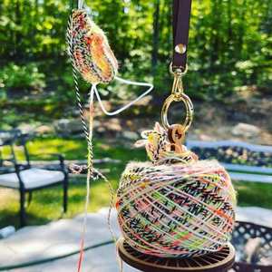 2025 New Wooden Portable Wrist Yarn Holder Twirling Mechanism Spinning Needles for Knitting <b>Crocheting</b> Presents for Craft Lovers - Product Image 1