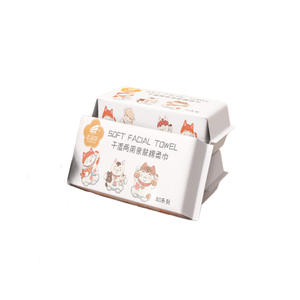 Serviette nettoyante douce Love Flower Seal 20x20cm, 40 feuilles, double usage humide/sec, en pur coton épaissi - Product Image 2