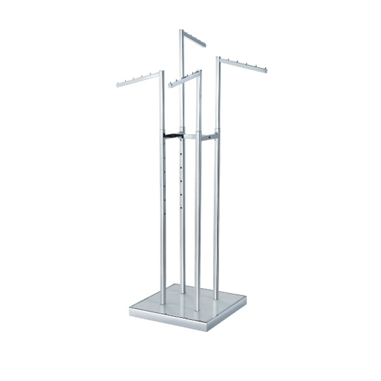 Einstellbare 4 Weg Kleidung Display Rack Stehen für Kleidung Shop-Display Mit 4 Gerade Arme