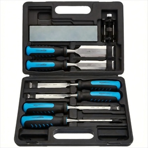 Ensemble professionnel de 8 ciseaux à bois - Ciseaux de différentes tailles avec 1 guide d'affûtage et une pierre à aiguiser, outil de haute précision - Product Image 2