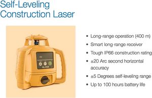 RL-H5B Self-Leveling Horizontal Rotary Field Book LS-80 Detector Holder Case Green <b>Laser</b> IP66 Rating <b>Level</b> - Product Image 6