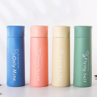 Botol Susu Plastik Hadiah Luar Ruangan 400ml Botol Kaca Lapis Ganda Modern dengan Tutup Botol Minum Langsung Unik