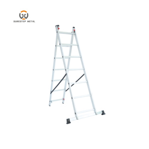 Échelle extensible moderne en aluminium SURESTEP à 2 sections, certifiée EN131, robuste, capacité de charge de 150 kg, pour extérieur et salle de bain - Product Image 3