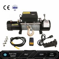 Mini-treuil électrique OEM à faible bruit, anti-saut, avec protection contre les surcharges, 12V 24V, frein mécanique automatique et télécommande