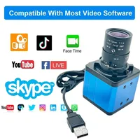 30fps 4K 8MP CMOS USB Web Kamerası IMX415 5-100mm 5-50mm Değişken Odaklı Lens Full HD 4MP F5253 Mejpg Endüstriyel Makine Kamerası UVC OTG