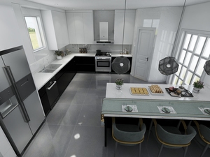 Canadá del Gabinete de cocina del estilo con piedra de cuarzo encimera - Product Image 2