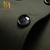 Nouvel ensemble trois pièces pour homme, style Zhongshan, vert militaire, tenue de grand-père, veste à col pour papa, automne-hiver