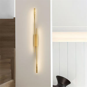 JYLIGHTINGシンプルモダンブラックゴールドLEDリニアベッドサイドアイルアイアンウォールランプウォールランプベッドルーム - Product Image 5