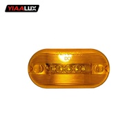 Feu de position latéral LED ambre 6 LED ovale pour camion, remorque, feux de gabarit homologués SAE DOT pour semi-remorque, camionnette, camping-car