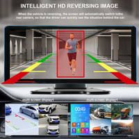 Moniteur enregistreur DVR pour camion, bus, voiture avec radar d'angle mort intelligent 4 canaux de 10,36 pouces et 4 caméras AHD 1080P IR