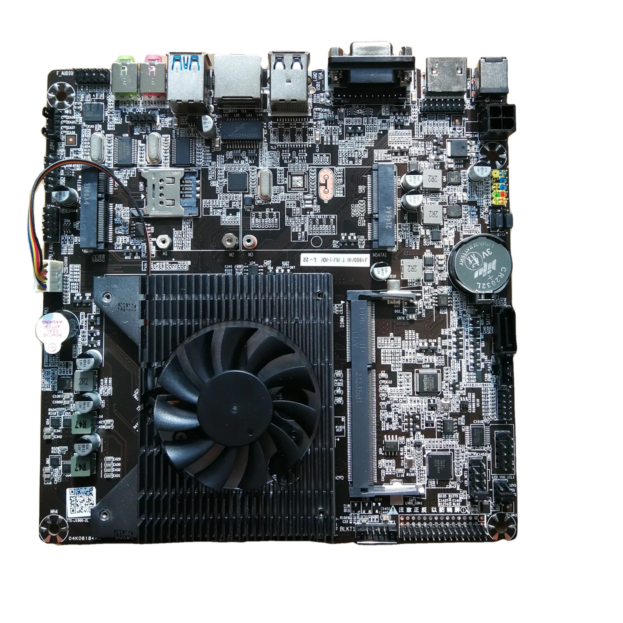 Placa madre Intel J1900 Quad Core CPU Mini ITX integrada para Mini PC con placa base Dual RS232 Dual Lan J1900