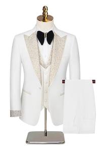 10% di Sconto Abito <span class=keywords><strong>da</strong></span> <span class=keywords><strong>Uomo</strong></span> con Colletto in Strass, Completo <span class=keywords><strong>da</strong></span> Presentatore e Abbigliamento Formale, Set Tre Pezzi - Product Image 2