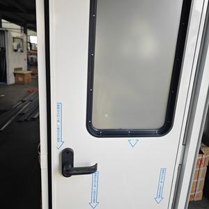 MAYGOOD Quatre coins carrés 1200x1800mm Caravan Trailer Box Special Vehicle Double Porte d'entrée avec fenêtre de porte en verre trempé - Product Image 4