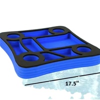 Nouvelle Arrivée Île Flottante Durable en Mousse XPE pour Piscine/Plage, Plateau Flottant pour Jeux, Table à Cartes, Porte-Boissons, Flotteurs pour Enfants