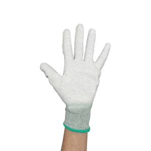 Устойчивые антистатические перчатки с покрытием для пальцев, проводящие кончики пальцев из углеродного волокна для точной сборки электроники и использования в чистом помещении - Product Image 2