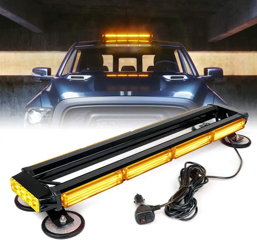 Auto sistemas de iluminação Roof Top Double Side 360 cobertura ângulo de visão Emergência Aviso Beacon Strobe LED Light Bars para carro