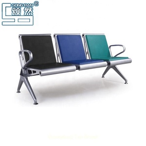 Silla de recepción Shunde Silla de espera de polipropileno negro Enlace de aeropuerto Banco de espera 2 plazas - Product Image 6