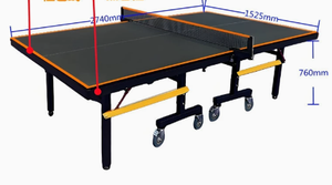 Mesa de Tenis de Mesa Plegable Móvil de Alta Densidad para Interiores, Estándar Doméstico, de Fibra de Madera, Grado Competición - Product Image 5